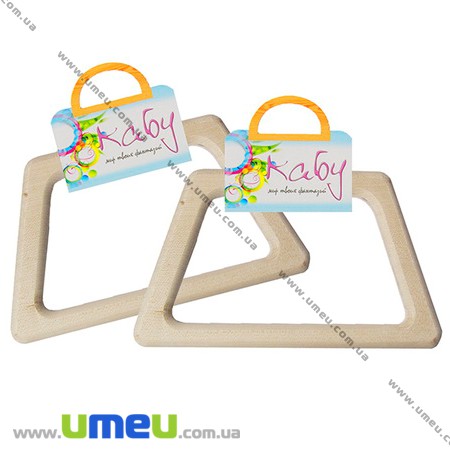 Ручки для сумок дерев'яні Nature, Натуральне дерево, 170х100мм (BAG-002351)