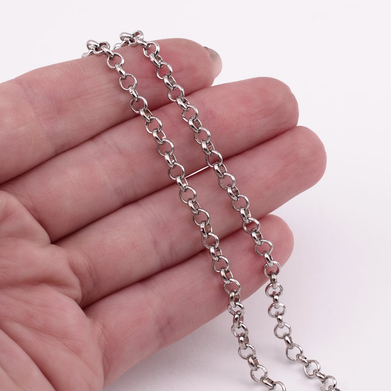 Цепь, Темное серебро, 4 мм (ZEP-046146)