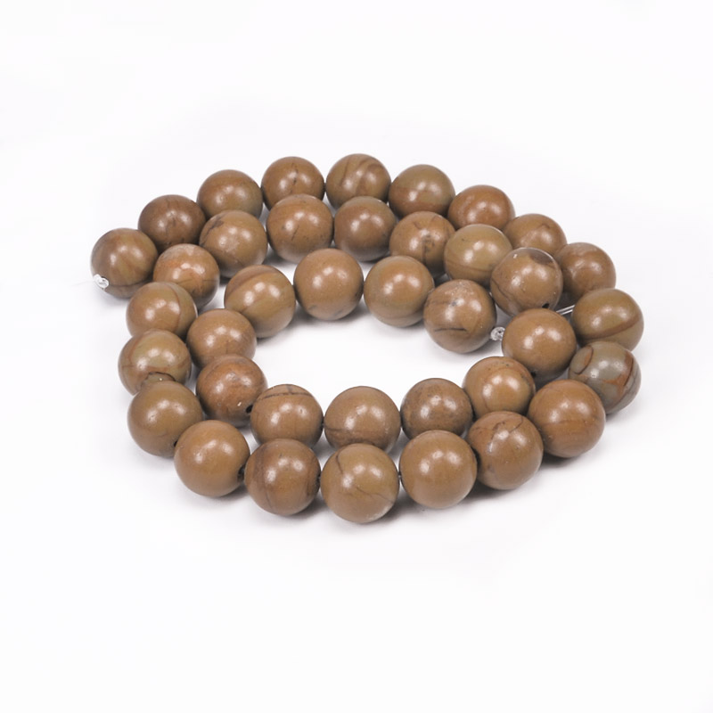 Бусины Яшма кофейная, Натур. камень, 10 мм, Круглые (BUS-051638)