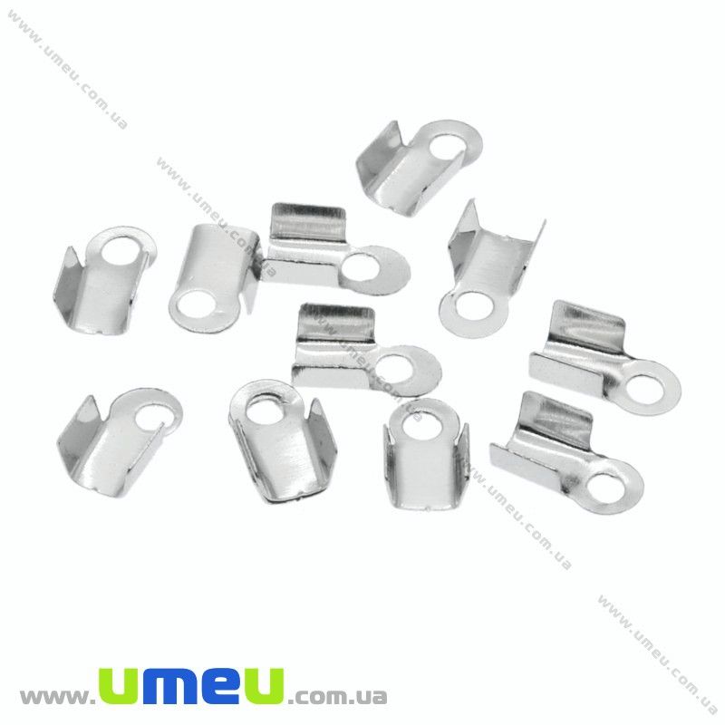 Затискачі, 6х3 мм, Світле срібло (ZAG-029048)