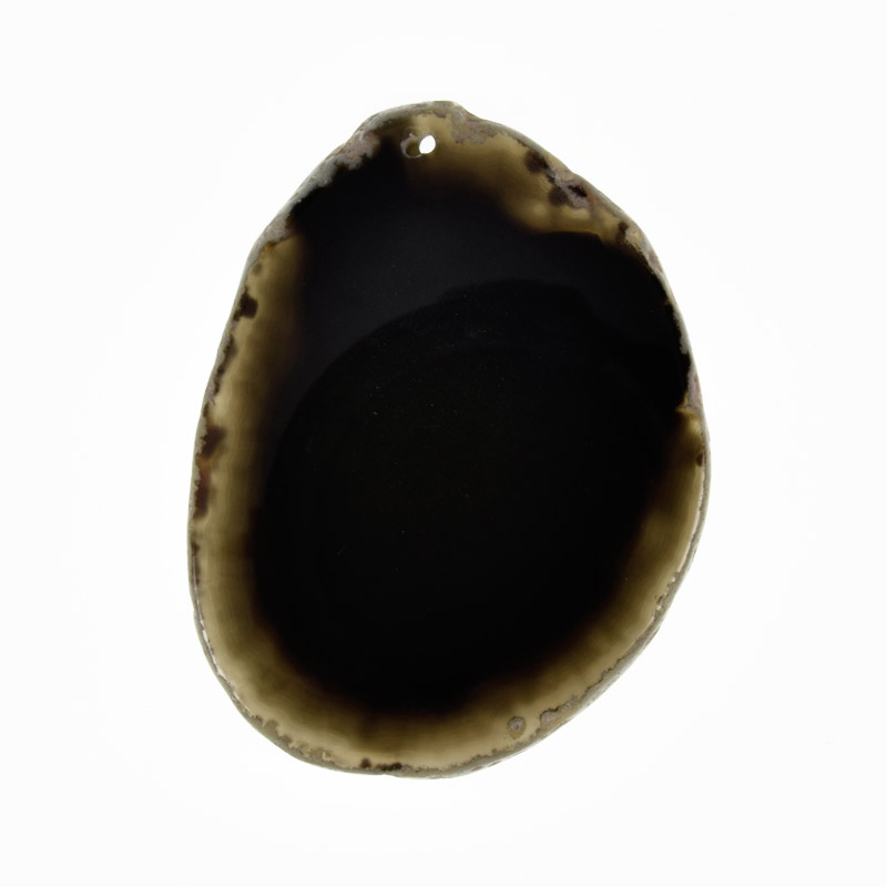 Зріз Агату, Чорний, 69х52 мм (POD-020210)