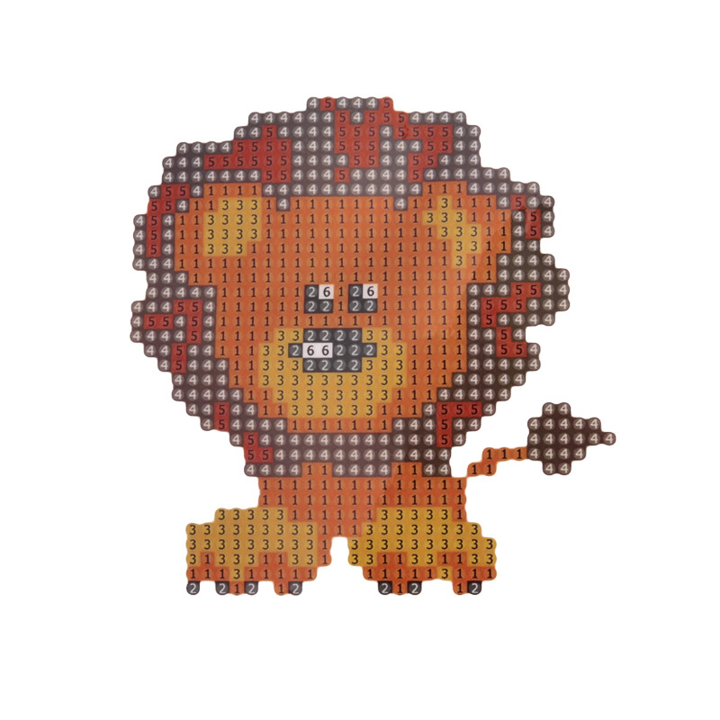 Набір алмазного живопису (наклейка) 10х9 см, Левеня (SXM-052517)