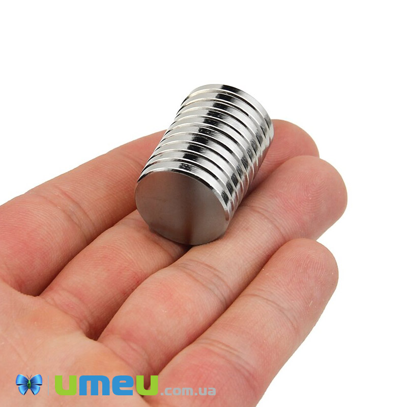 Магнит неодимовый для брошей Круглый, 20х2,7 мм (OSN-039344)