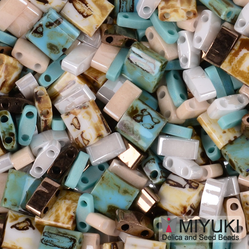 Бісер японський Miyuki TILA №mix16, Бірюзово-коричневий (BIS-051199)