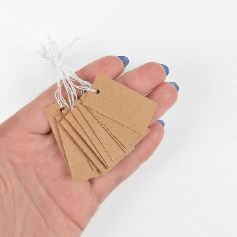 Бирки для подарков, 35х18 мм, Крафт (UPK-056256)