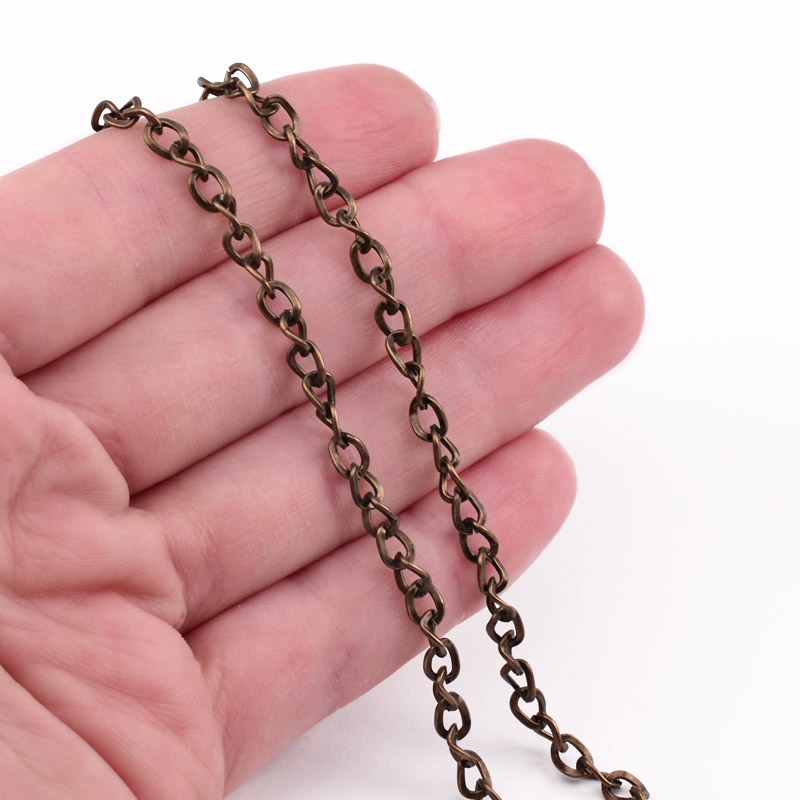 Цепь, Античная бронза, 5х4 мм (ZEP-015181)