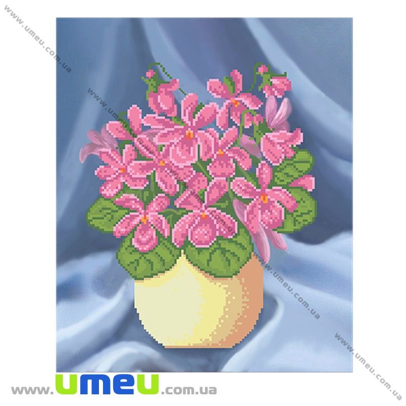 Схема для виш. бісером VDV, Фіалки Т-446, 30,5х25,5 см (SXM-029265)