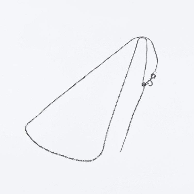 Основа на шию з нерж. ст. з регулюванням довжини, 1,2 мм, Темне срібло, 45 см (STL-055566)