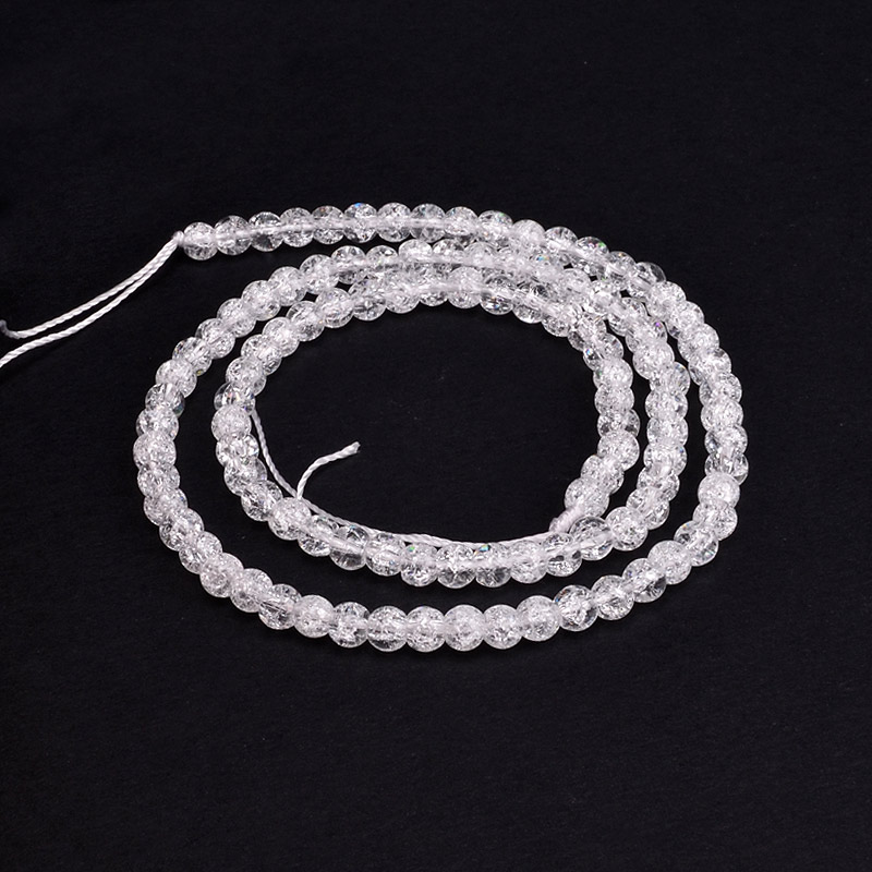 Намистини Кварц сніжний, Натур. камінь, 4,5 мм, Круглі (BUS-051779)