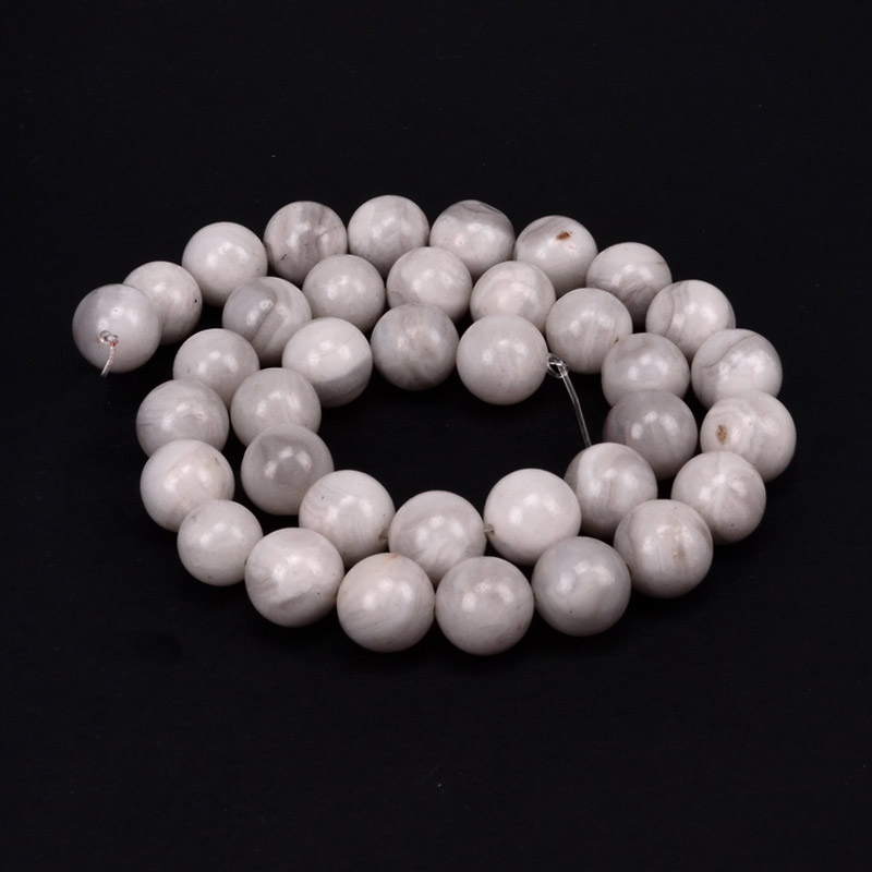 Бусины Агат кружевной (Crazy Agate), Натур. камень, 10,5 мм, Круглые (BUS-051641)