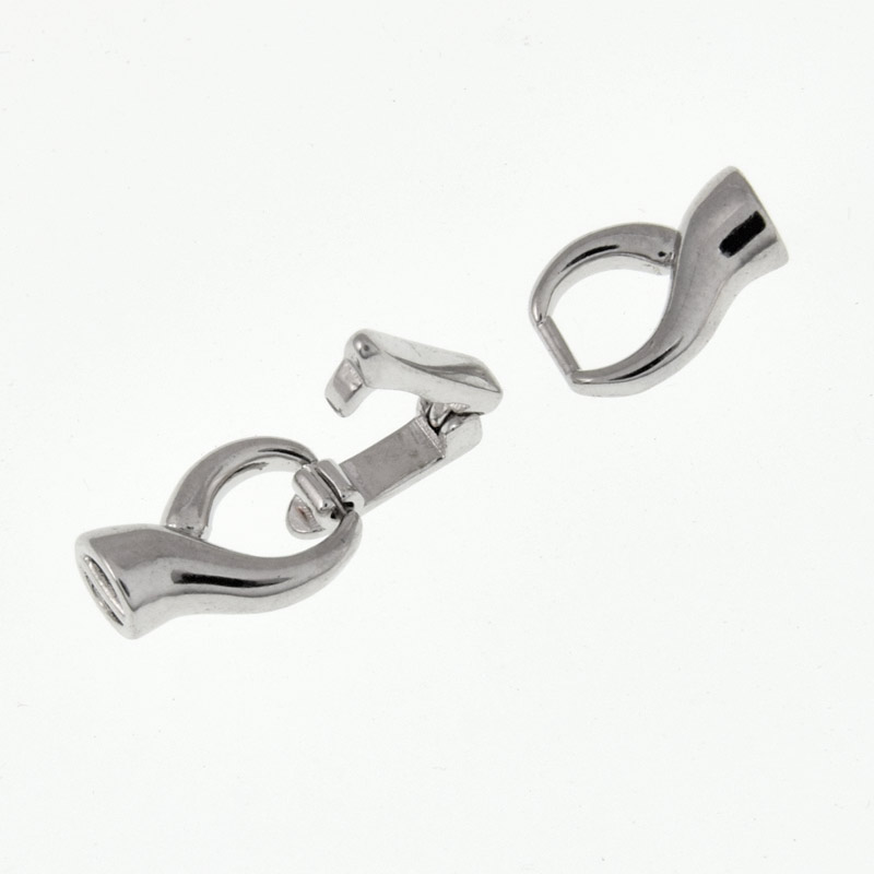 Застібка, 25х7 мм, Латунь з покриттям Родій (ZAM-060869)