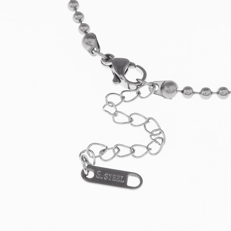 Застежка для браслета из нерж. стали с карабином, 8 см, Темное серебро (STL-055570)