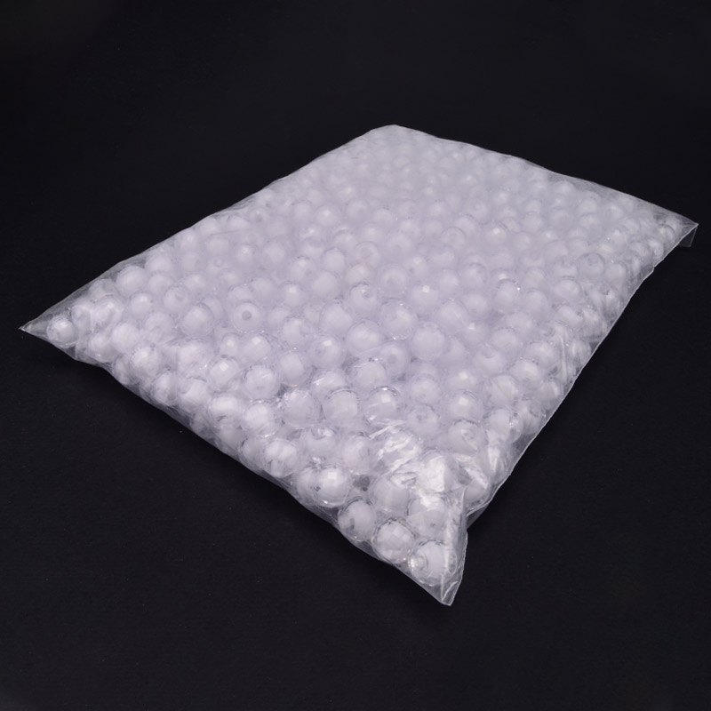 Бусины для сумок ОПТ, Акриловые, Круглые граненые, 12 мм, Белые (BUS-054549)