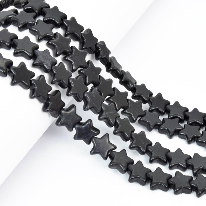 Намистини Бірюза пофарбована, Синт. камінь, 12х12х4 мм, Зірка (BUS-057547)