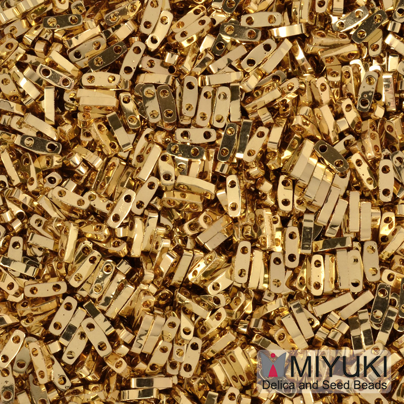 Бісер японський Miyuki QUARTER TILA №191, 5х1,2 мм, Позолота 24 kt (BIS-053288)