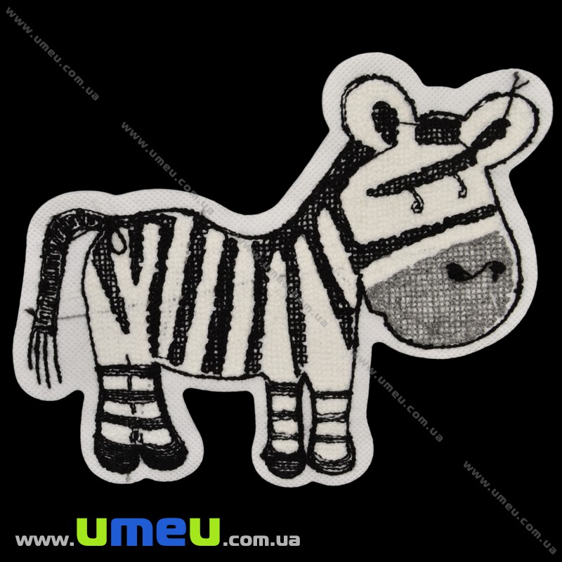 Термоаплікація Зебра, 19х16 см, Біла (APL-022374)