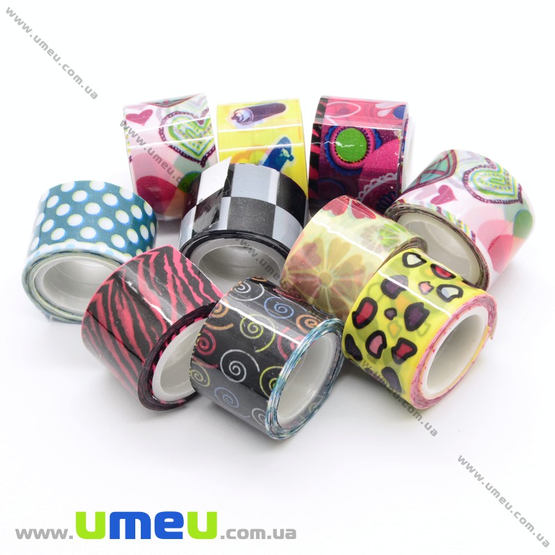 Декоративний скотч, Мікс, 12 мм (DIF-017938)
