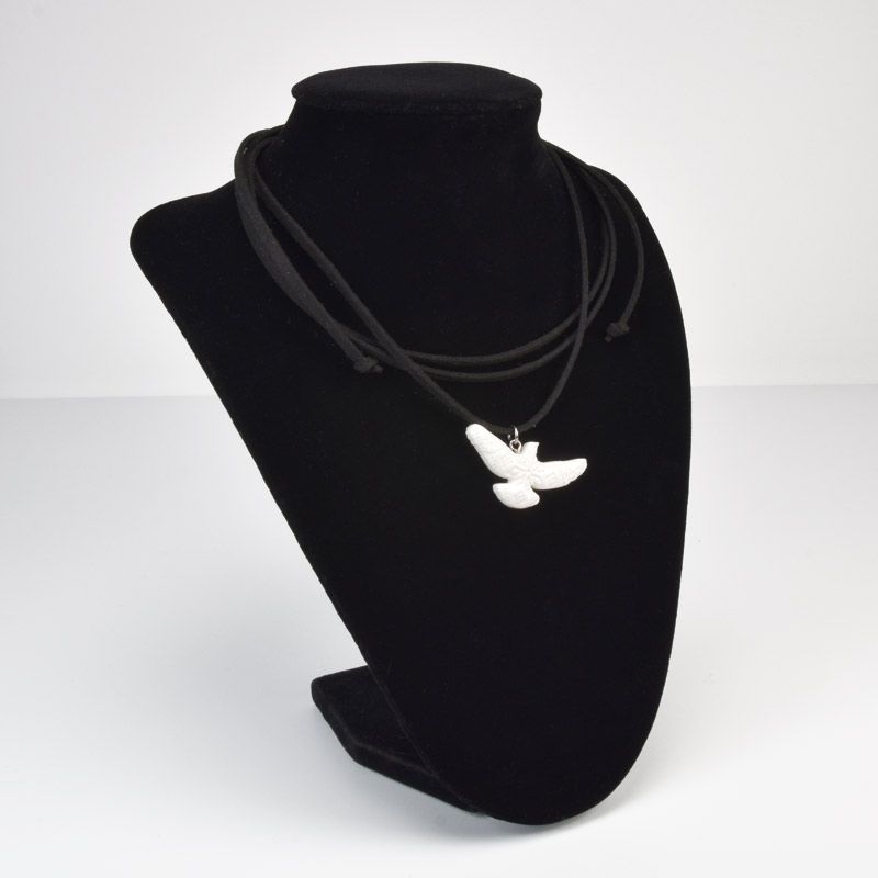 Підвіска Горлиця на шнурку, 40х20 мм (BUS-059004)