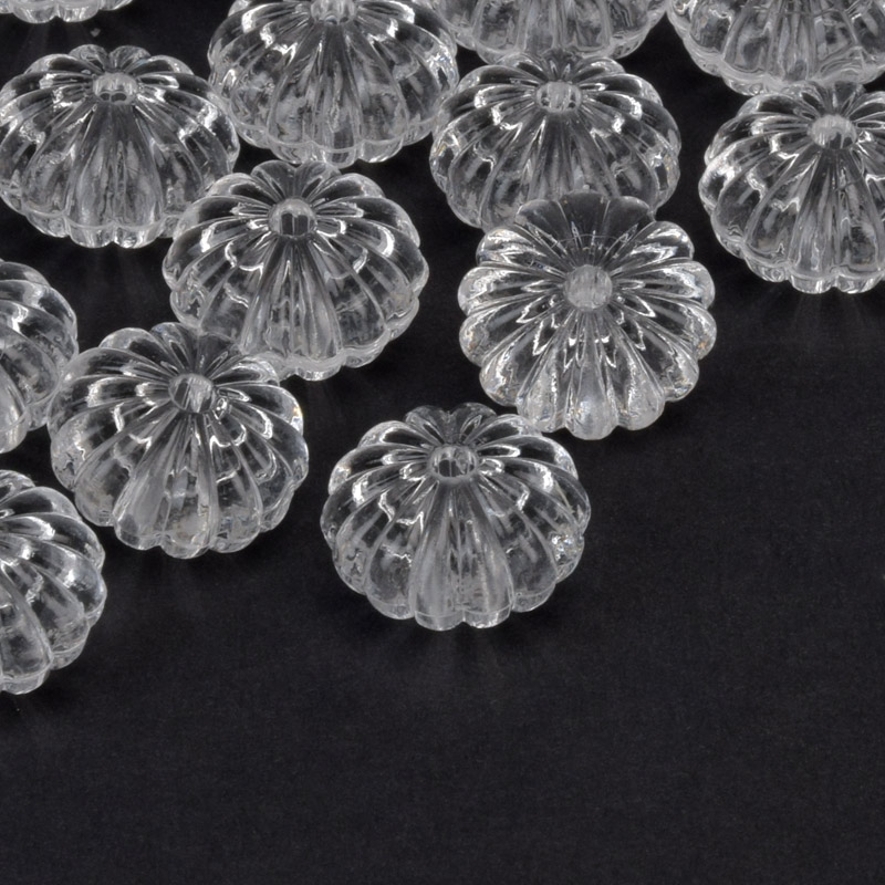 Намистини акрилові, Ронделі, 14х8,5 мм, Прозорі (BUS-059750)