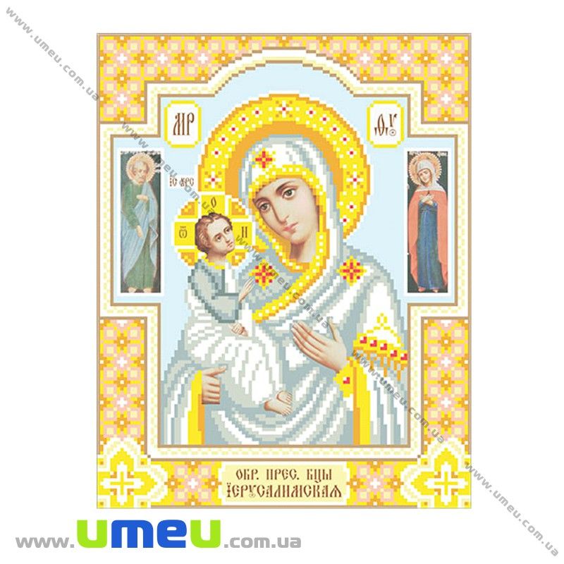 Схема для виш. бісером VDV, Ікона Єрусалимська Т-389, 29х22 см (SXM-029401)