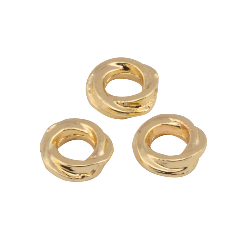 Намистини-розділювачі, 4х1,3 мм, Латунь з покриттям 14 kt (BUS-055837)