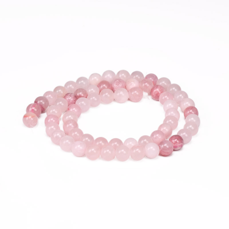 Намистини Нефрит перський рожевий, Натур. камінь, 6,5 мм, Круглі (BUS-051738)