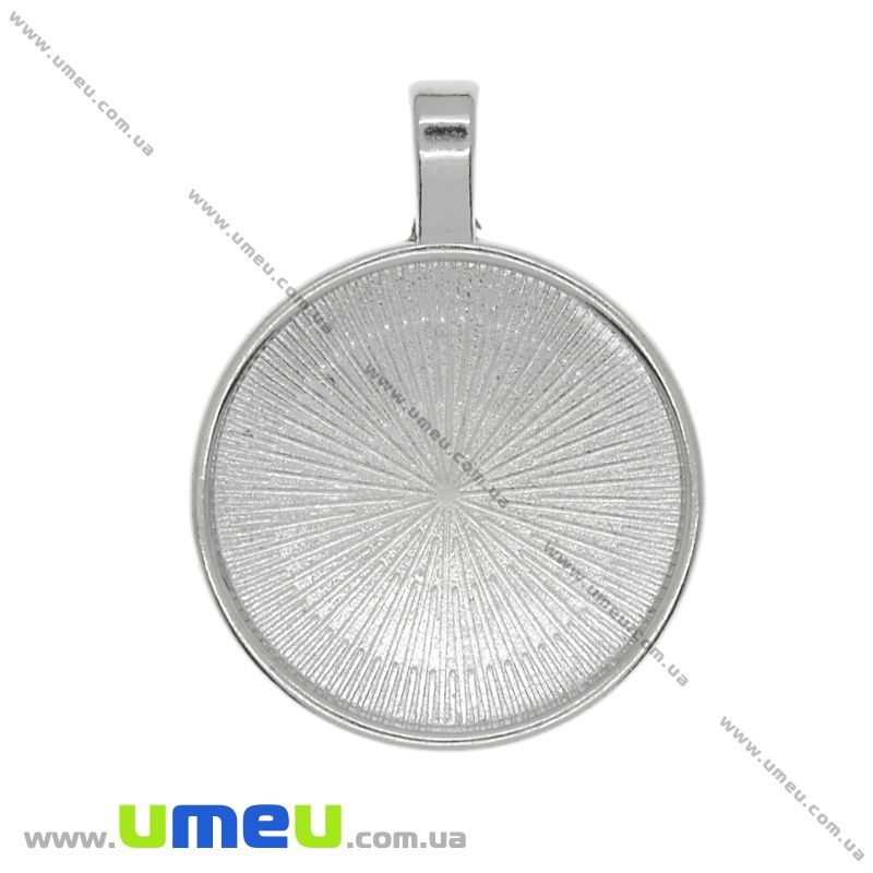 Основа круглая, 36х27 мм, 24,5 мм, Темное серебро (OSN-037146)