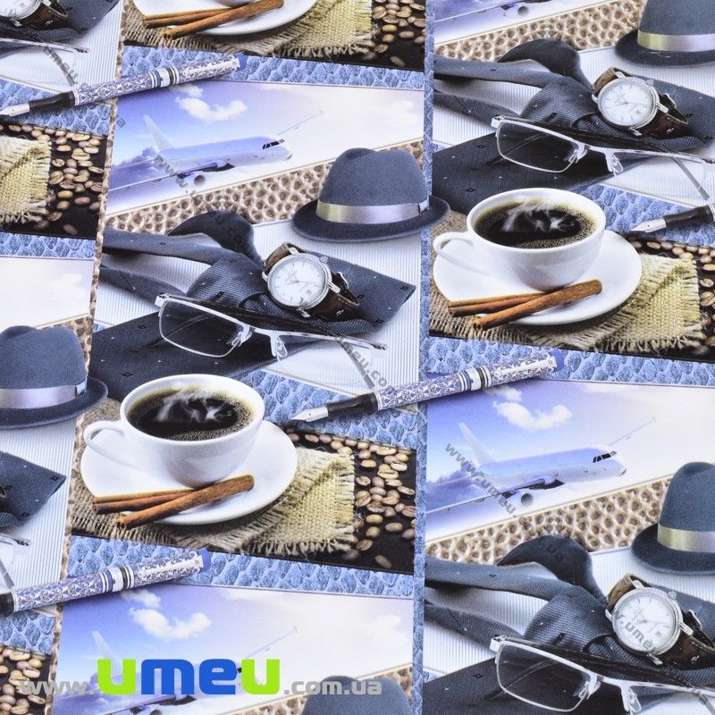 Пакувальний папір Кава, Синій, 70х100 см (UPK-032739)