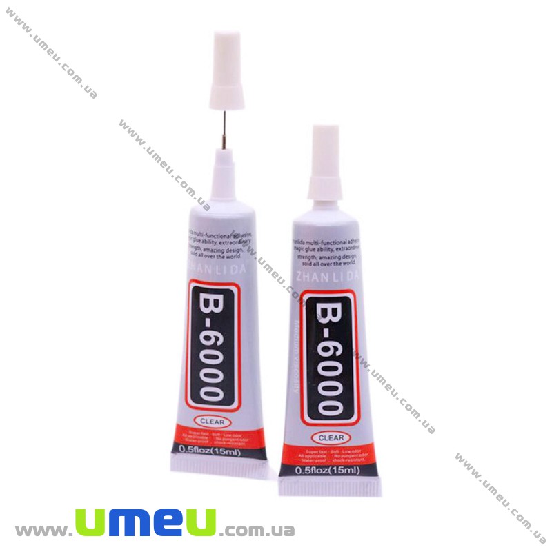 Клей B6000 для страз (з голкою), 15 мл (INS-022896)