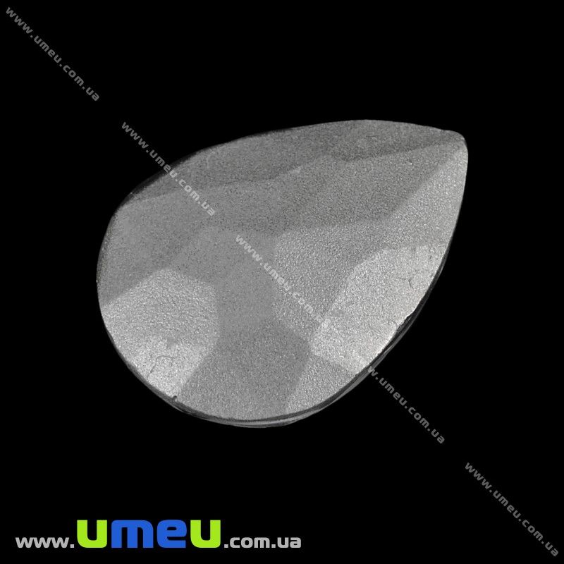 Ріволі скляний, Крапля гранована, 25х18 мм, Темно-синій (KAB-010009)