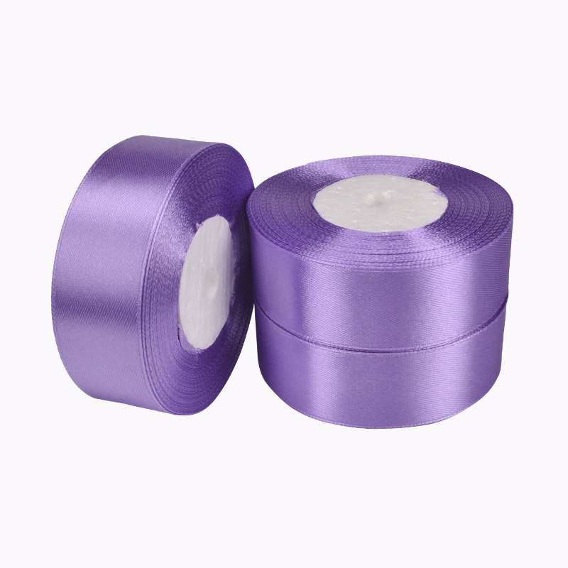 Атласна стрічка, 25 мм, Бузкова (LEN-053438)