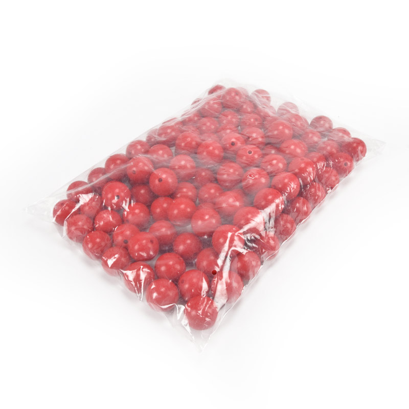 Намистини для сумок ОПТ, Пластикові, Круглі, 20 мм, Червоні (BUS-060809)