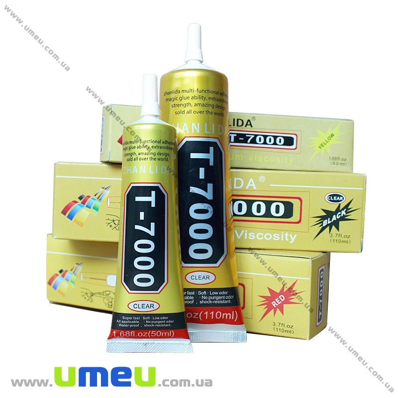 Клей Т7000 (з голкою) червоний, 50 мл (INS-026143)