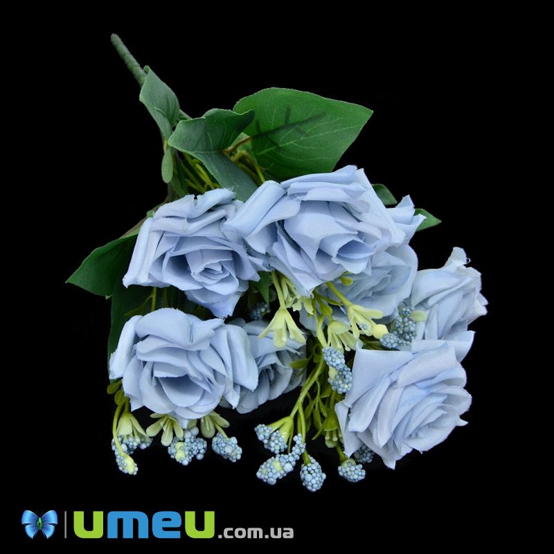 Букет троянд, 33 см, Блакитний (DIF-045802)