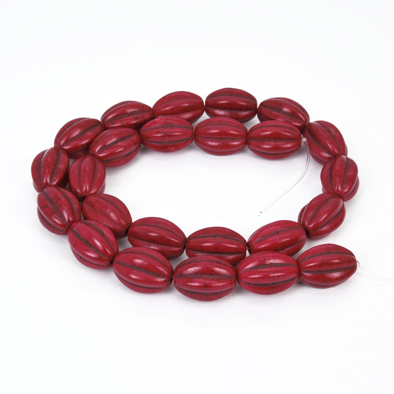 Бусины Бирюза окрашенная, Синт. камень, 16х12 мм, Овал (BUS-057543)