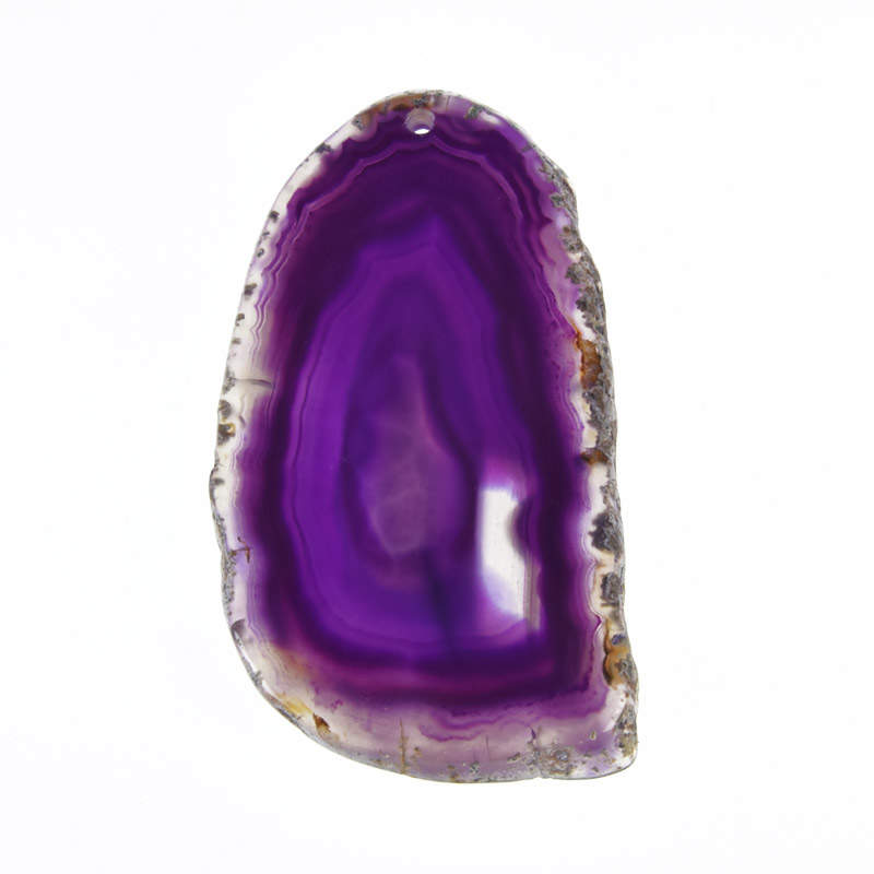 Зріз Агата, Фіолетовий, 71х39 мм (POD-020201)