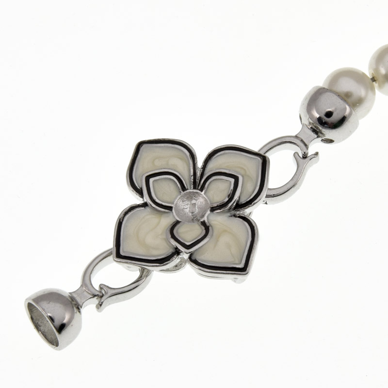 Застібка, 43х21 мм, Латунь з покриттям Родій (ZAM-060887)