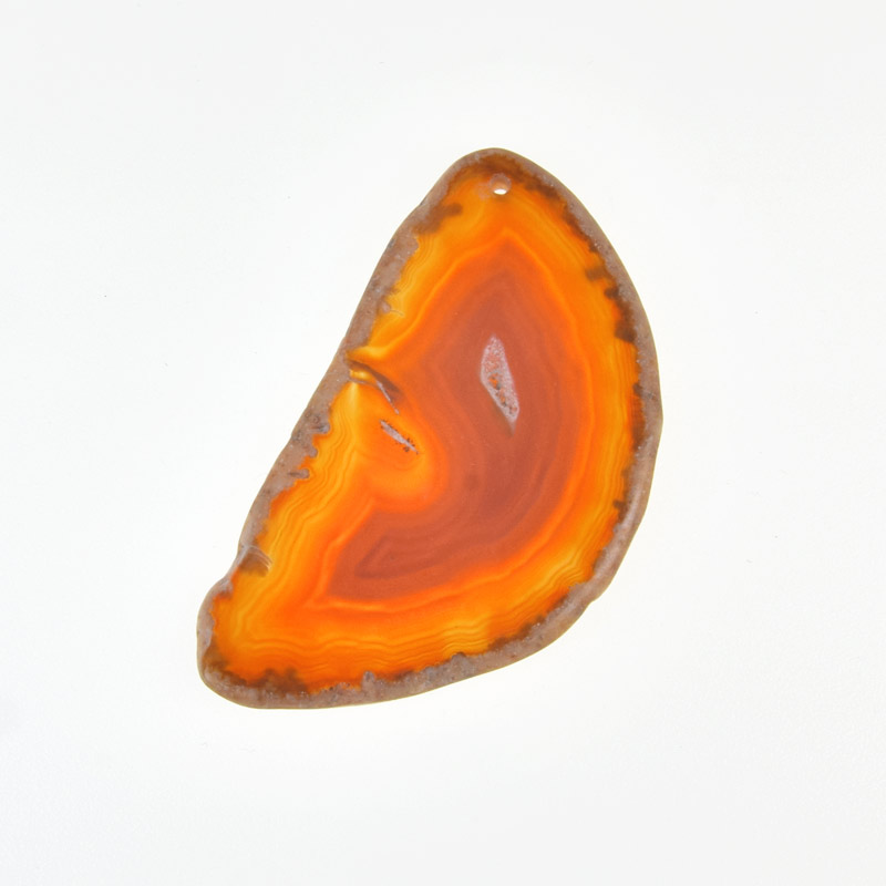 Зріз Агата, Червоно-коричневий, 70х39 мм (POD-032425)