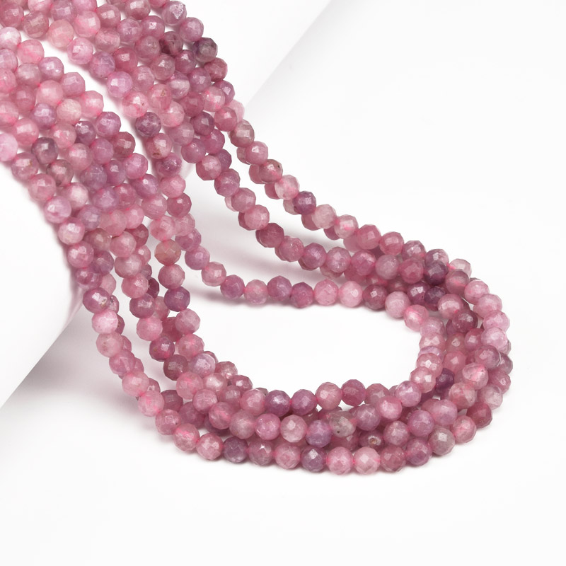 Намистини Турмалін, Натур. камінь, 4-4,5 мм, Круглі грановані (BUS-037293)