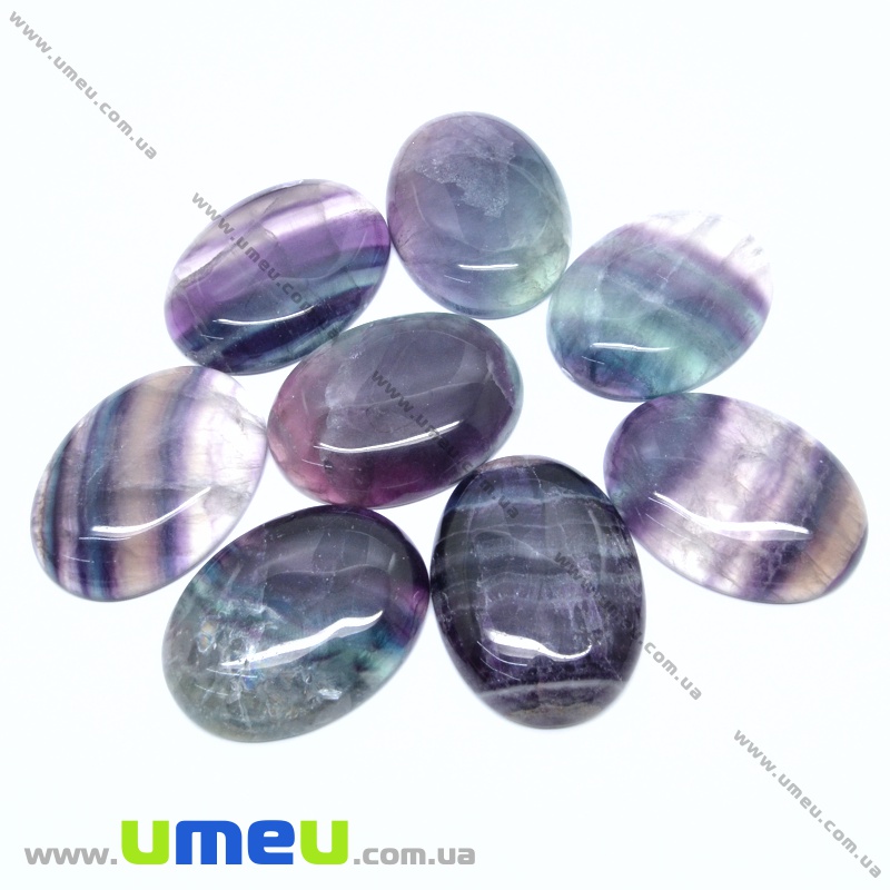 Кабошон нат. камень Флюорит, Овал, 40х30 мм (KAB-036122)