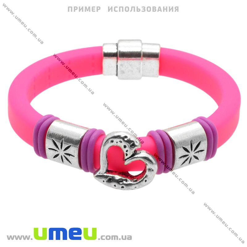 Основа для браслета Regaliz з еко силікону, Блакитна, 10х6мм, 20 cм (OSN-012543)