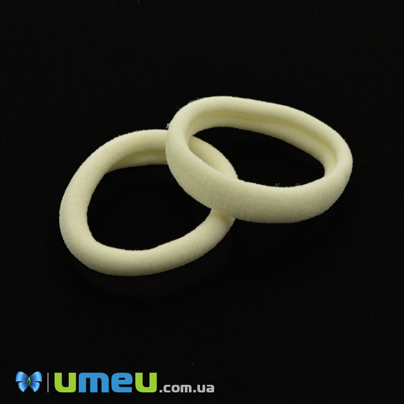 Резинка для волосся мікрофібра, 40 мм, Кремова (OSN-041656)
