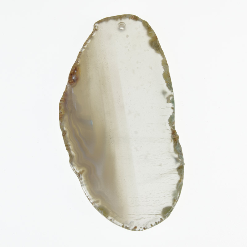 Зріз Агата, Сірий, 79х42 мм (POD-014421)