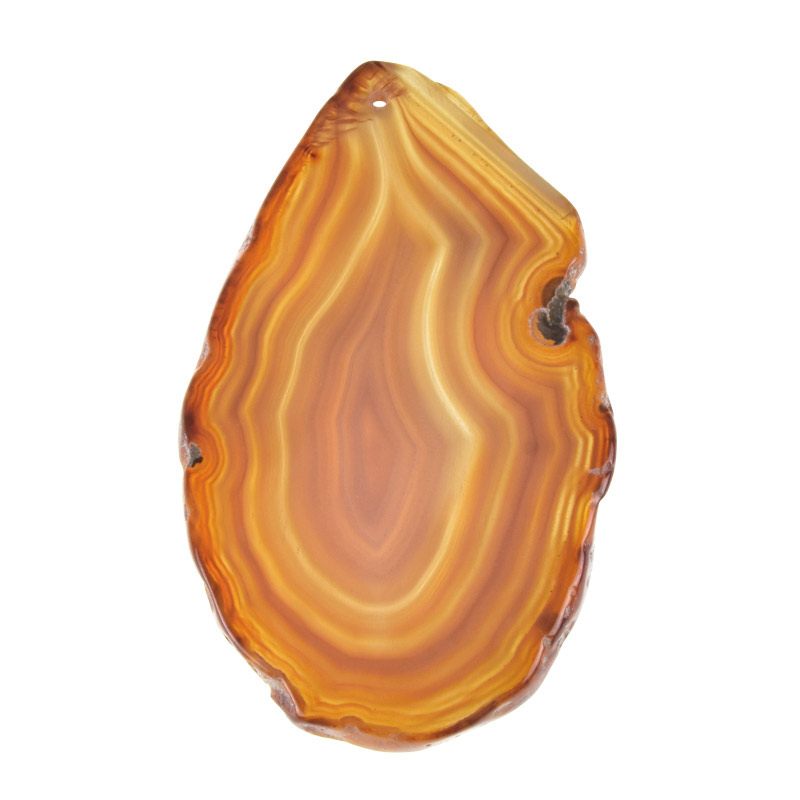 Зріз Агата, Червоно-коричневий, 81х50 мм (POD-032417)