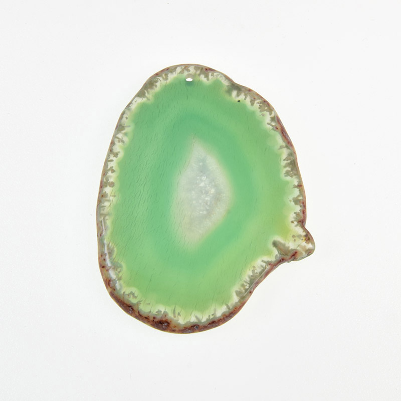 Срез Агата, Зеленый, 63х49 мм (POD-009225)