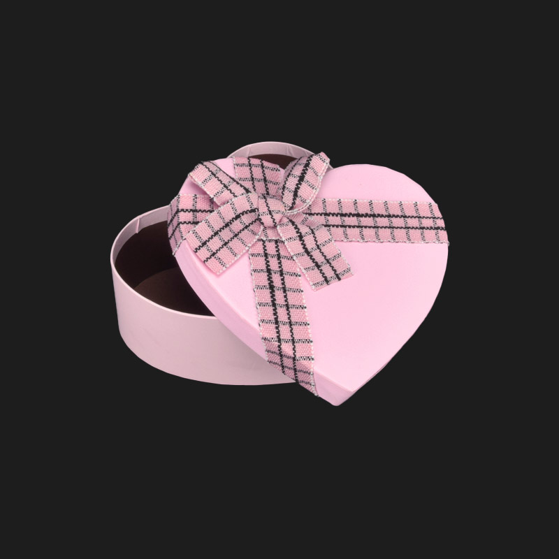 Подарункова коробка Серце, 16х14х6 см, Рожева (UPK-060624)