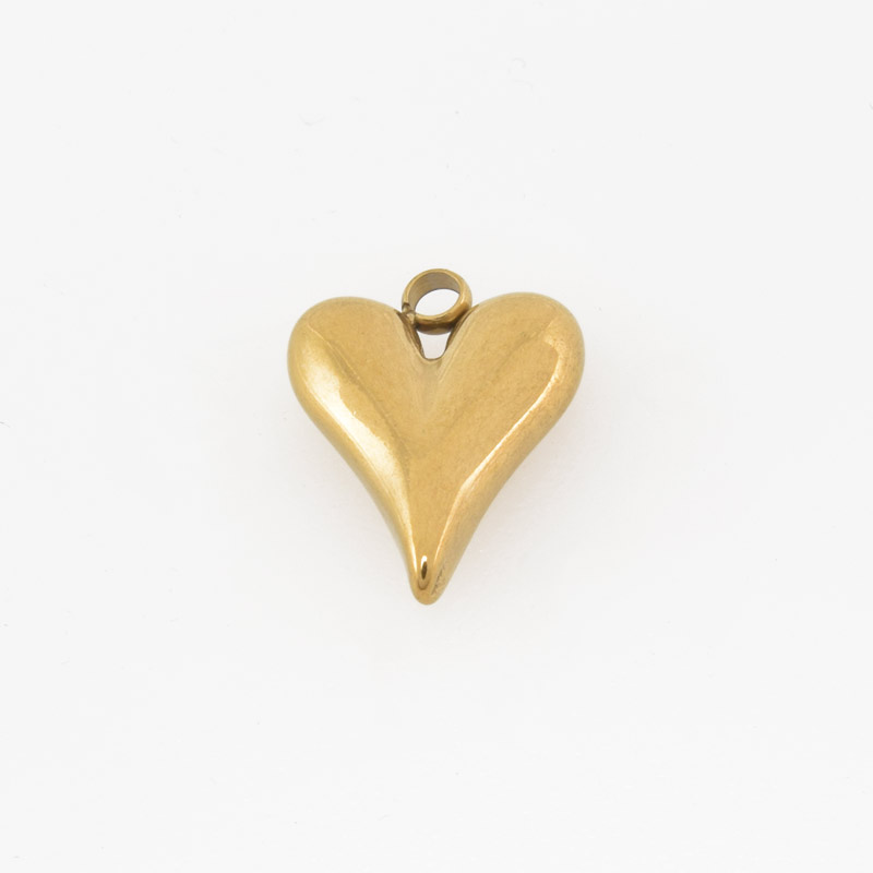 Підвіска з нерж. сталі Серце, 16х12 мм, Золото (STL-058499)
