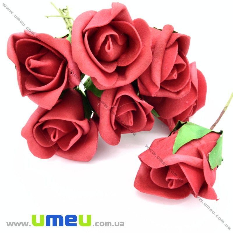 Роза латексная большая, 35 мм, Красная, 1 шт (DIF-025727)