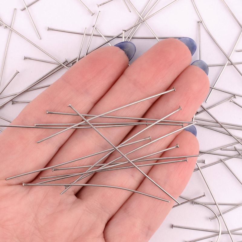 Гвоздики із нерж. сталі, 50 мм, Темне срібло (STL-056247)