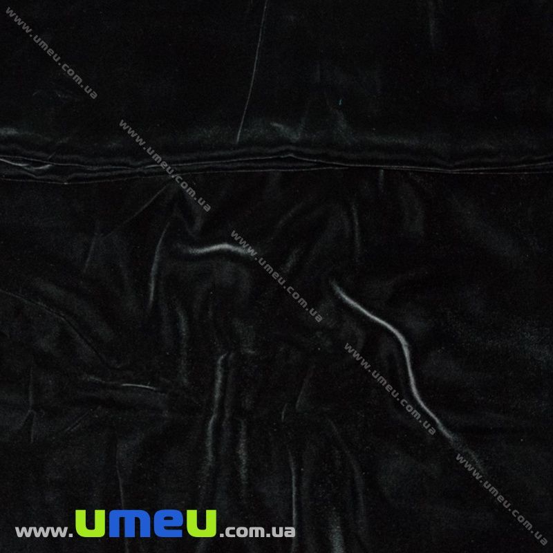 Оксамит французький шовковий, Ширина 20 см, Чорний (TKN-036624)